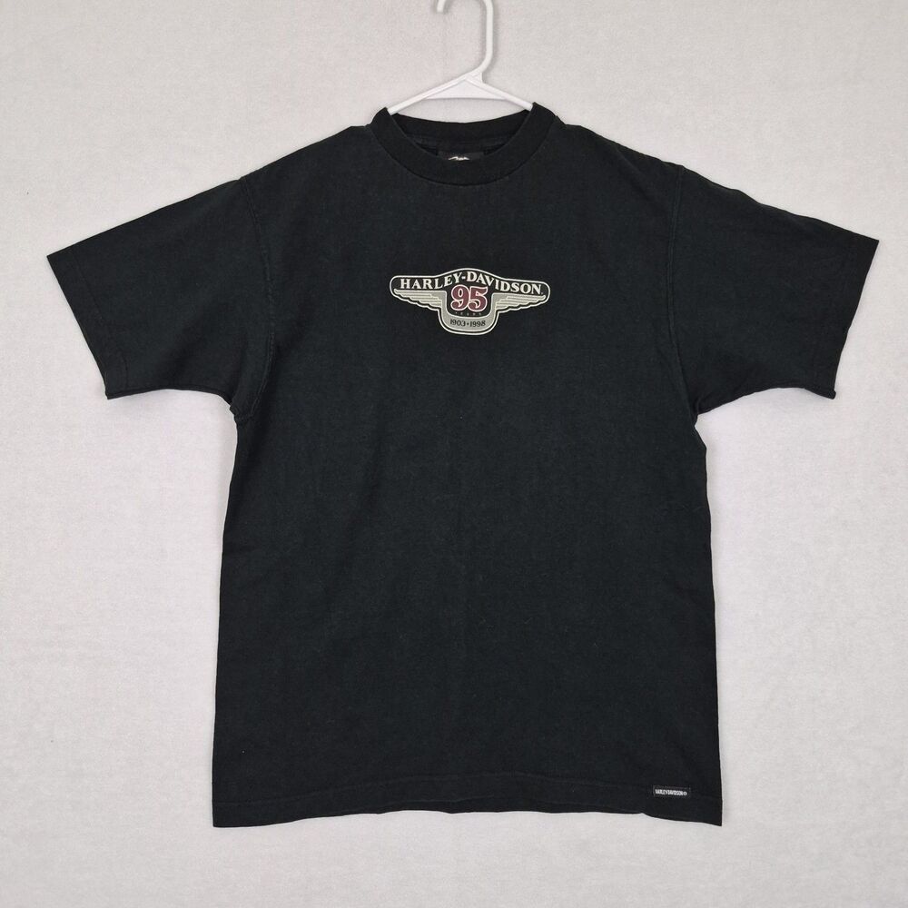 Harley Davidson Motorcycles Graphic Small Black Short Sleeve Men's Shirt Grunge